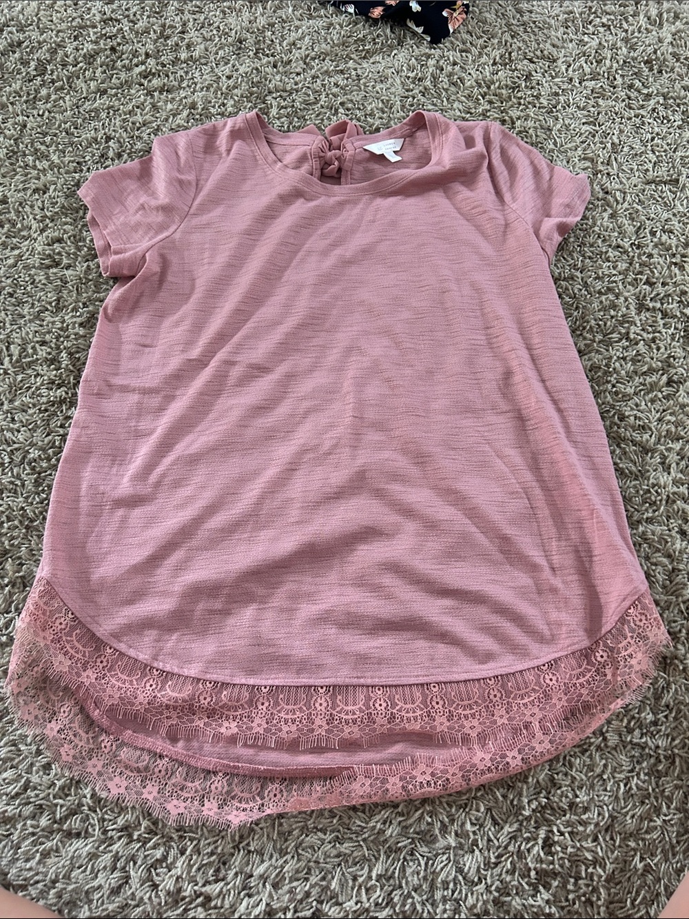 LC Lauren Conrad Rose Pink Short Sleeve Top